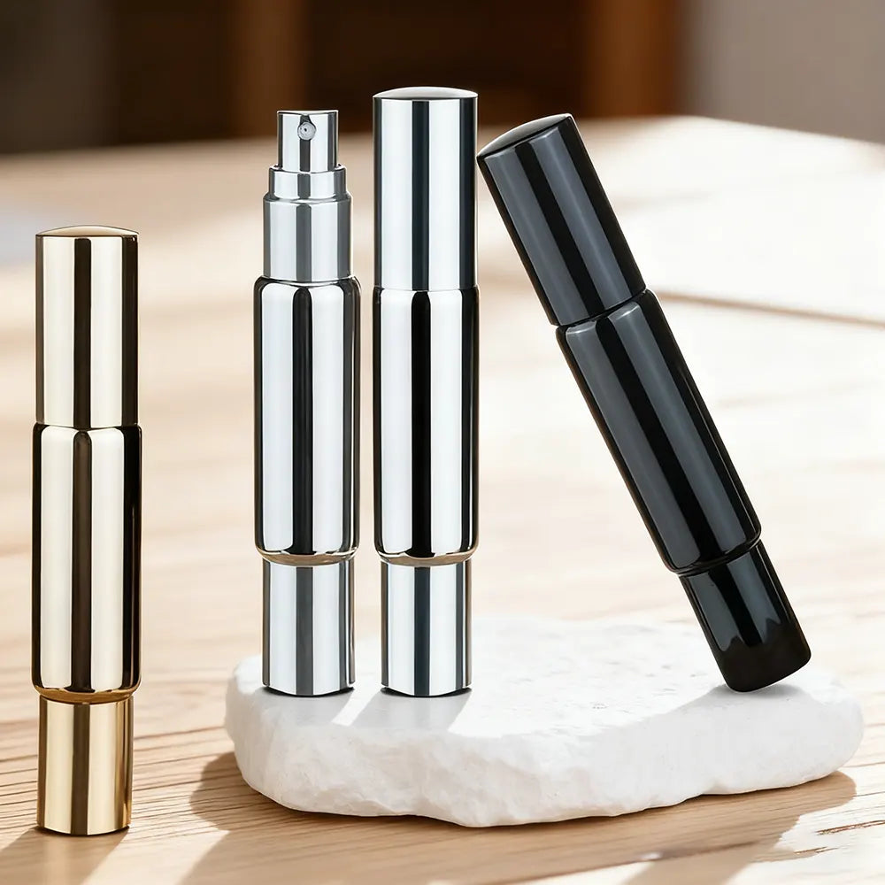 2-in-1 Refillable Perfume Bottle – Roll-On & Fine Mist Spray- 10 ML ( Refill Tube Free )