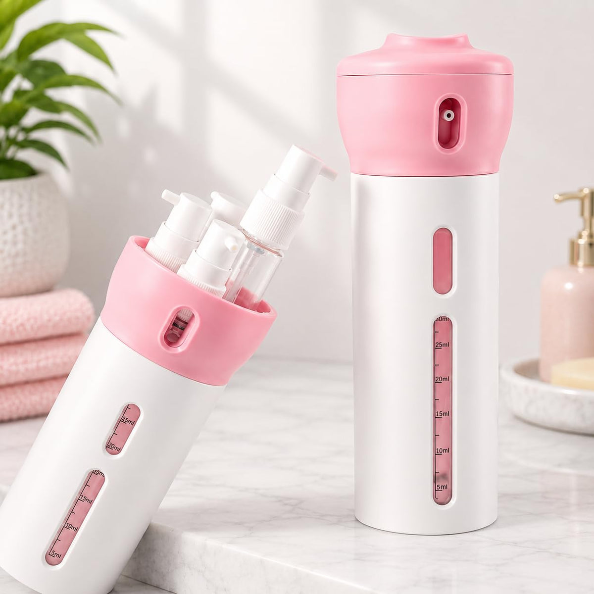 4-in-1 Travel Dispenser – Portable Multi-Liquid Dispenser
