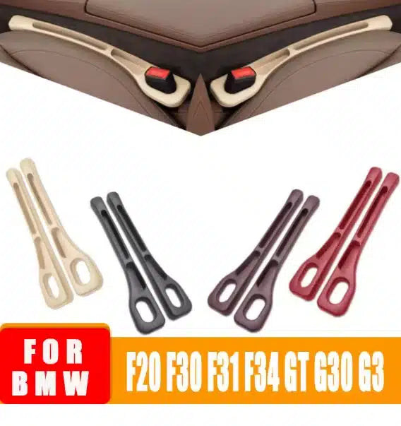 Car Seat Gap Filler Leak-Proof Filling Gap Strip 2pcs Brown