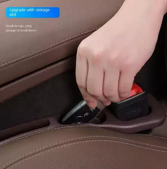 Car Seat Gap Filler Leak-Proof Filling Gap Strip 2pcs Brown