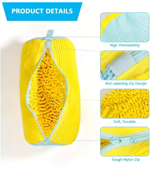 Shoe Laundry Wash Bag with Padded Net & Fluffy Fibers-laundry Bag-1pcs
