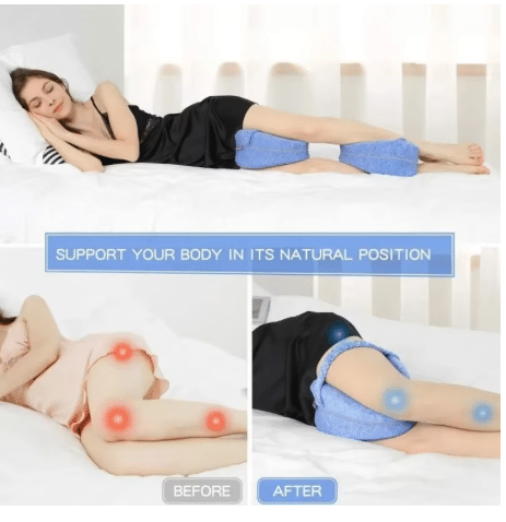 Memory Cotton Ergonomic Leg Pillow | Sciatica, Back & Hip Pain Relief Knee Support Cushion