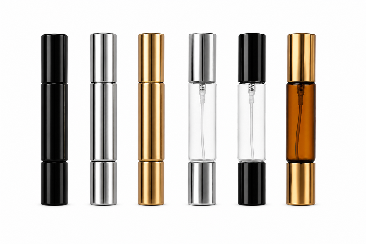 2-in-1 Refillable Perfume Bottle – Roll-On & Fine Mist Spray- 10 ML ( Refill Tube Free )